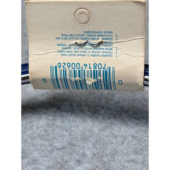 7" Spring Tension Embroidery Hoop with Metal Frame & Blue Plastic Handles - Picture 5 of 6